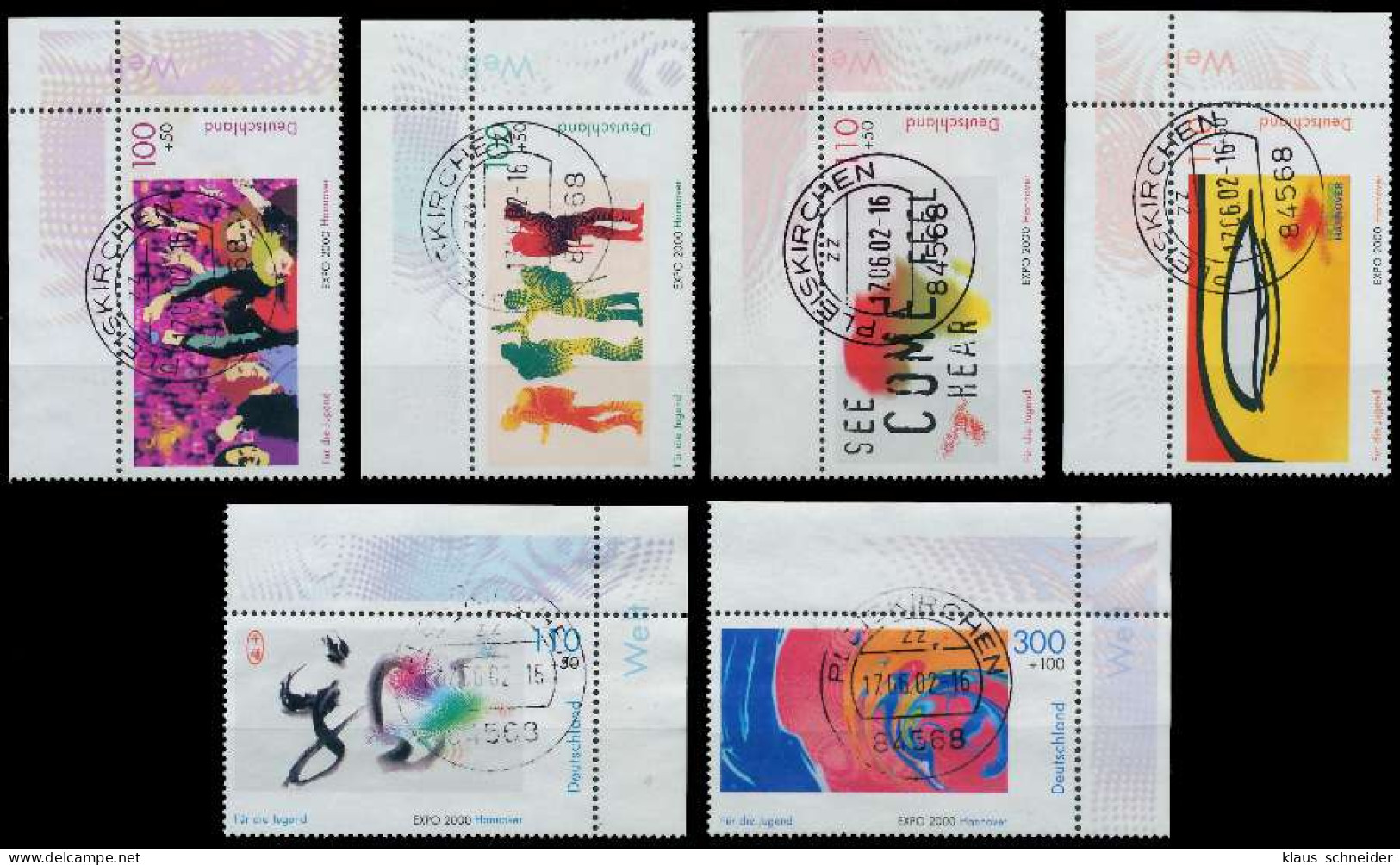 BRD BUND 2000 Nr 2117-2122 Zentrisch Gestempelt ECKE-ORE X4810D6 - Used Stamps