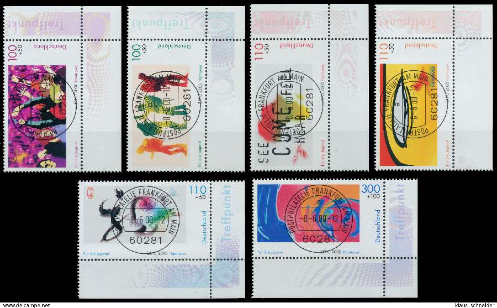 BRD BUND 2000 Nr 2117-2122 Zentrisch Gestempelt ECKE-URE X4810DA - Used Stamps