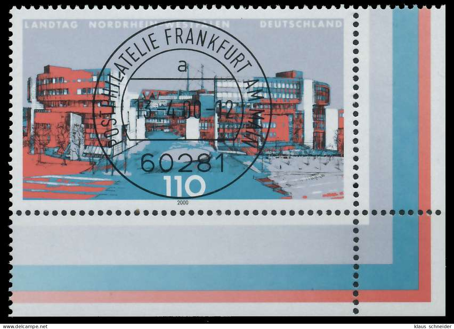 BRD BUND 2000 Nr 2110 Gestempelt ECKE-URE X4810EA - Used Stamps