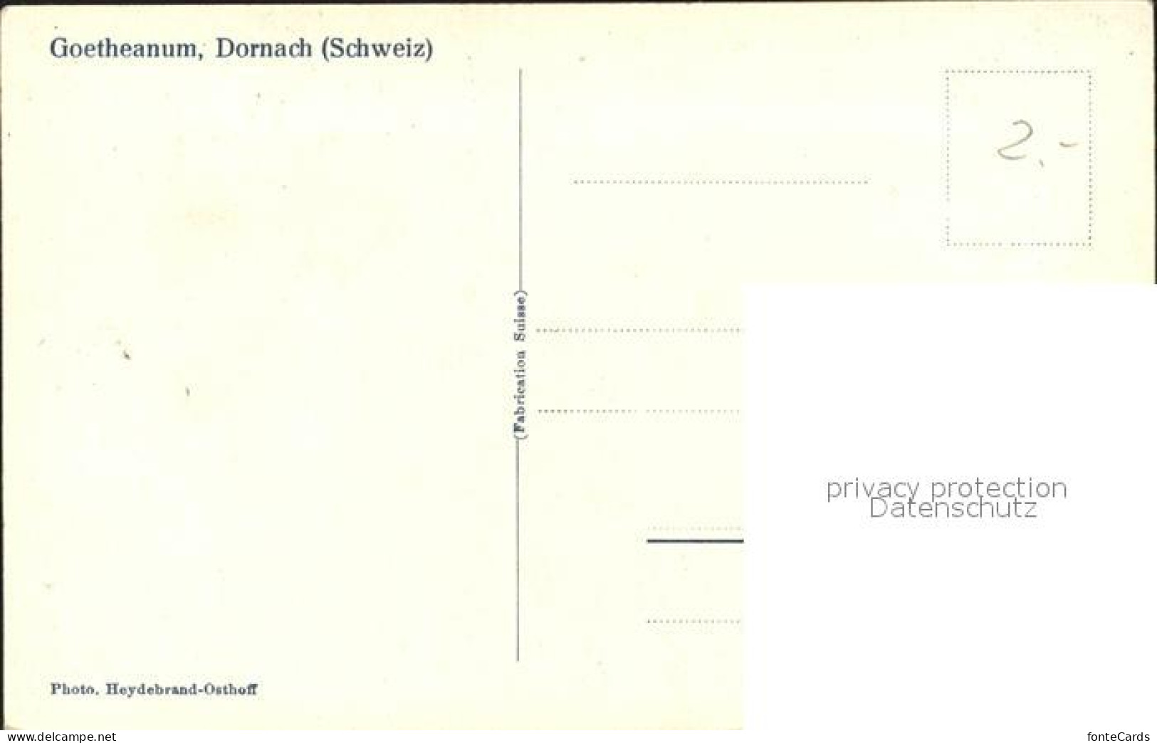 11647217 Dornach SO Goetheanum Hochschule Fuer Geisteswissenschaften Dornach - Other & Unclassified