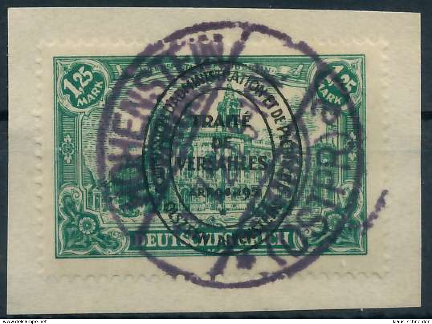 ALLENSTEIN Nr 25b Zentrisch Gestempelt Briefstück Gepr. X49A97A - Other & Unclassified