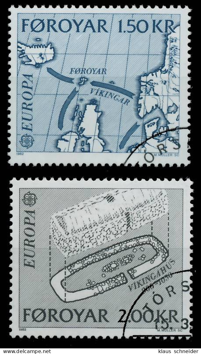 FÄRÖER 1982 Nr 70-71 Gestempelt X5B5216 - Islas Faeroes