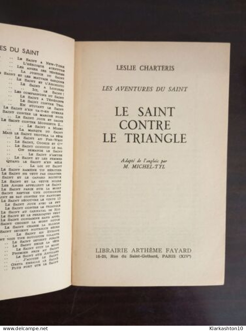 Le Saint Contre Le Triangle - Other & Unclassified