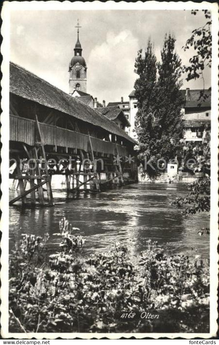 11647097 Olten Aaare Holzbruecke Kirchturm Olten - Andere & Zonder Classificatie