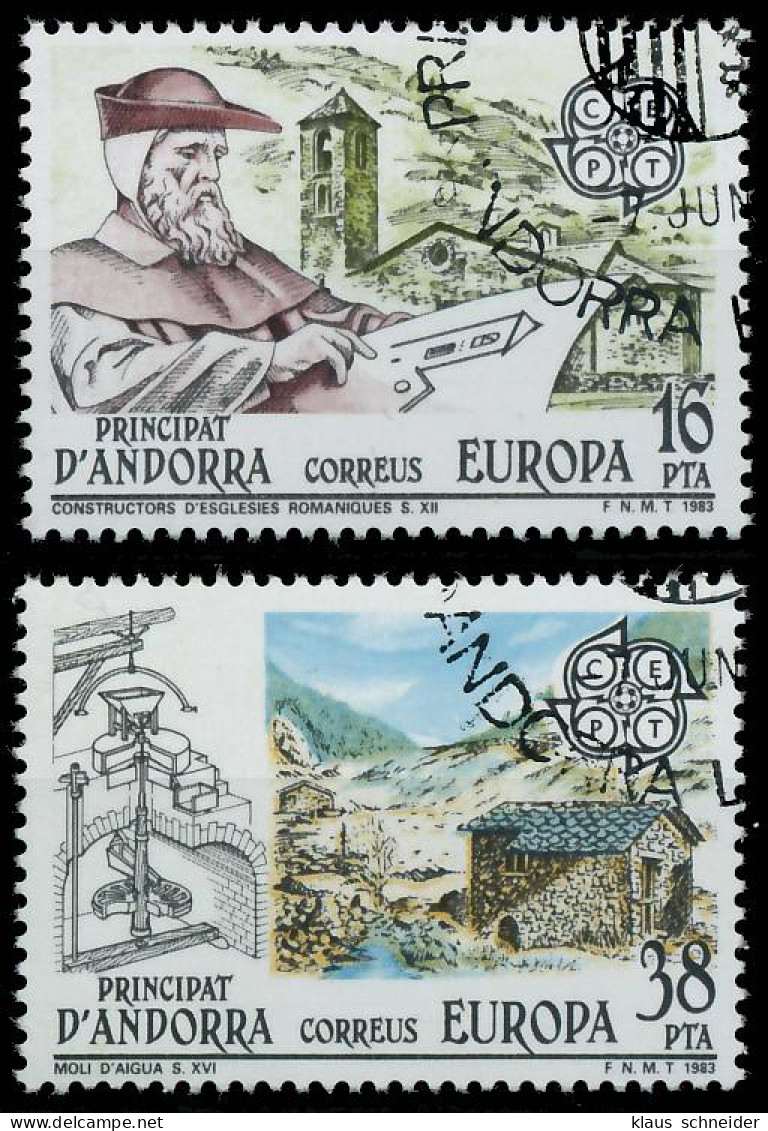 ANDORRA SPANISCHE POST 1980-1989 Nr 165-166 Gestempelt X5B56CA - Usati