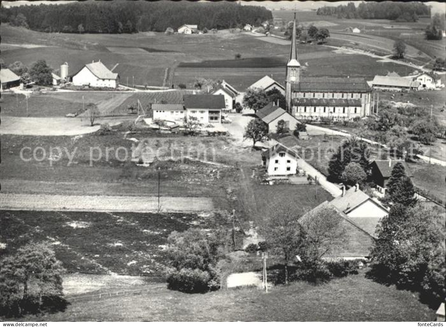 11647049 Le Cret-pres-Semsales Teilansicht Mit Kirche Le Crêt-près-Semsales - Other & Unclassified