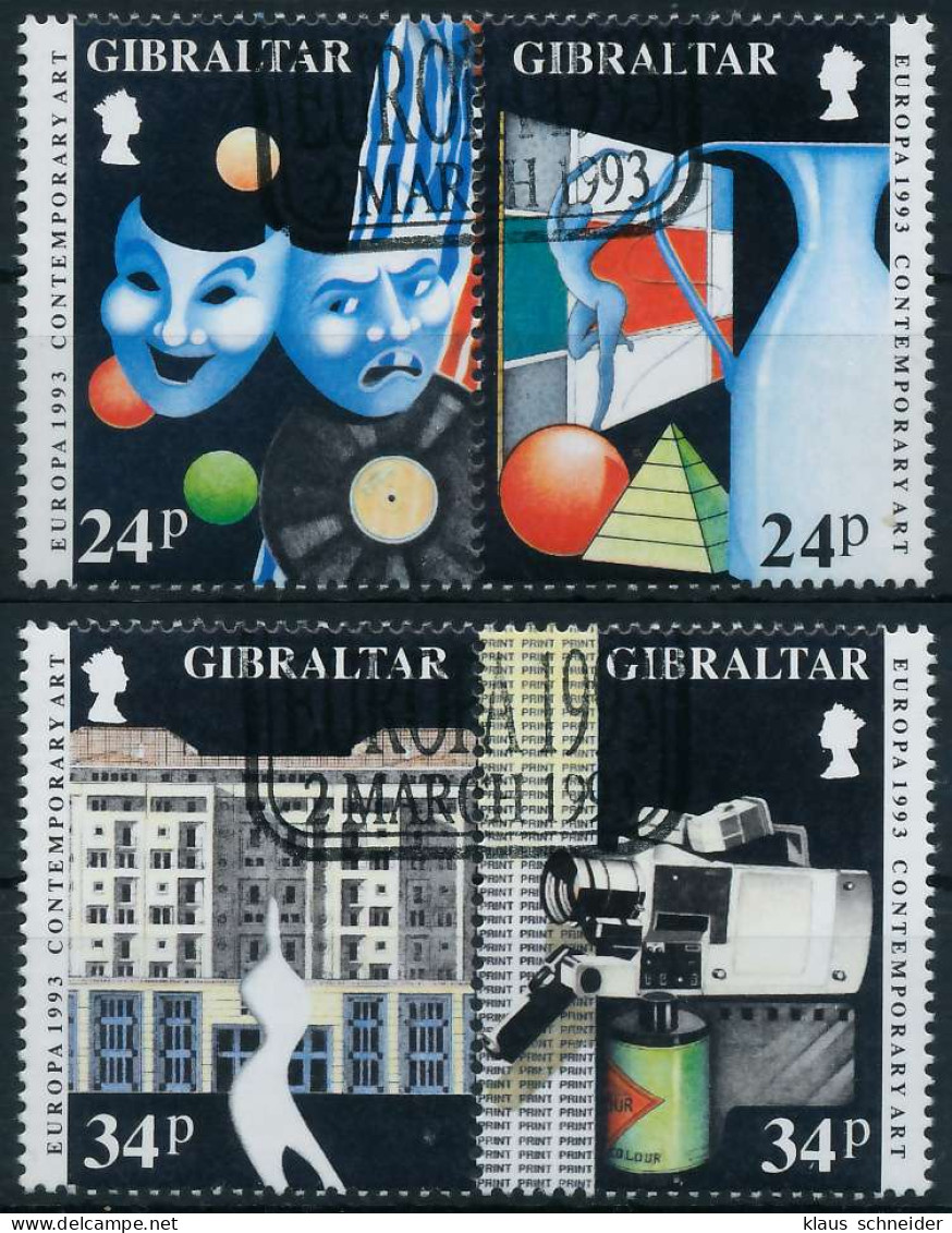 GIBRALTAR 1993 Nr 654-657 Gestempelt WAAGR PAAR X5DB052 - Gibilterra
