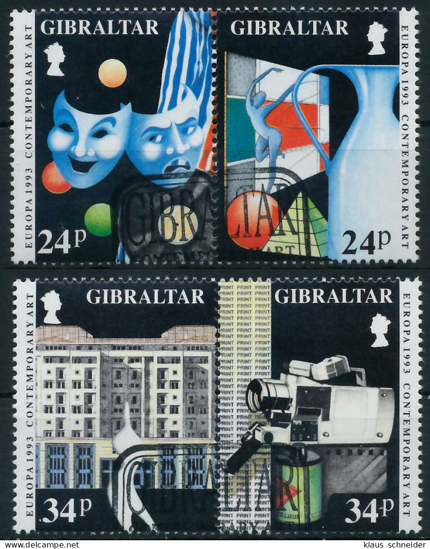 GIBRALTAR 1993 Nr 654-657 Gestempelt WAAGR PAAR X5DB04E - Gibraltar