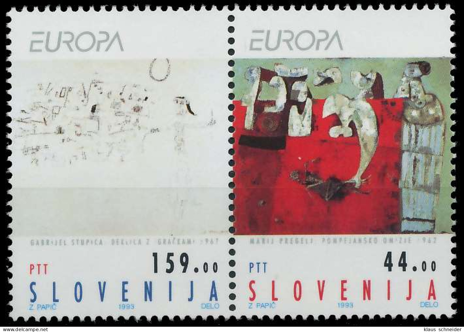 SLOWENIEN 1993 Nr 48-49 Postfrisch WAAGR PAAR S20AE86 - Slowenien