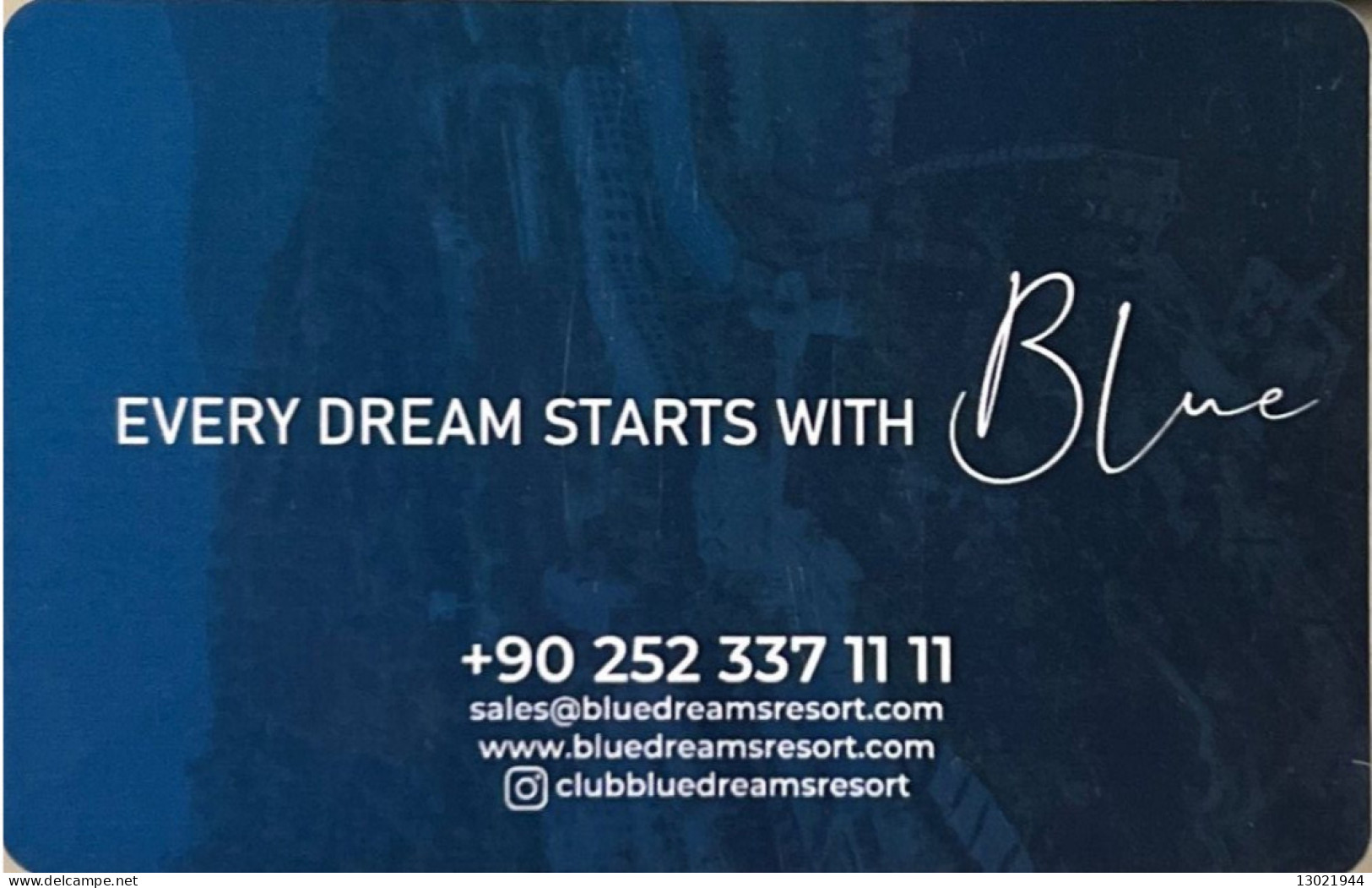 TURCHIA    KEY HOTEL  Blue Dreams Resort -     Bodrum - Hotel Keycards