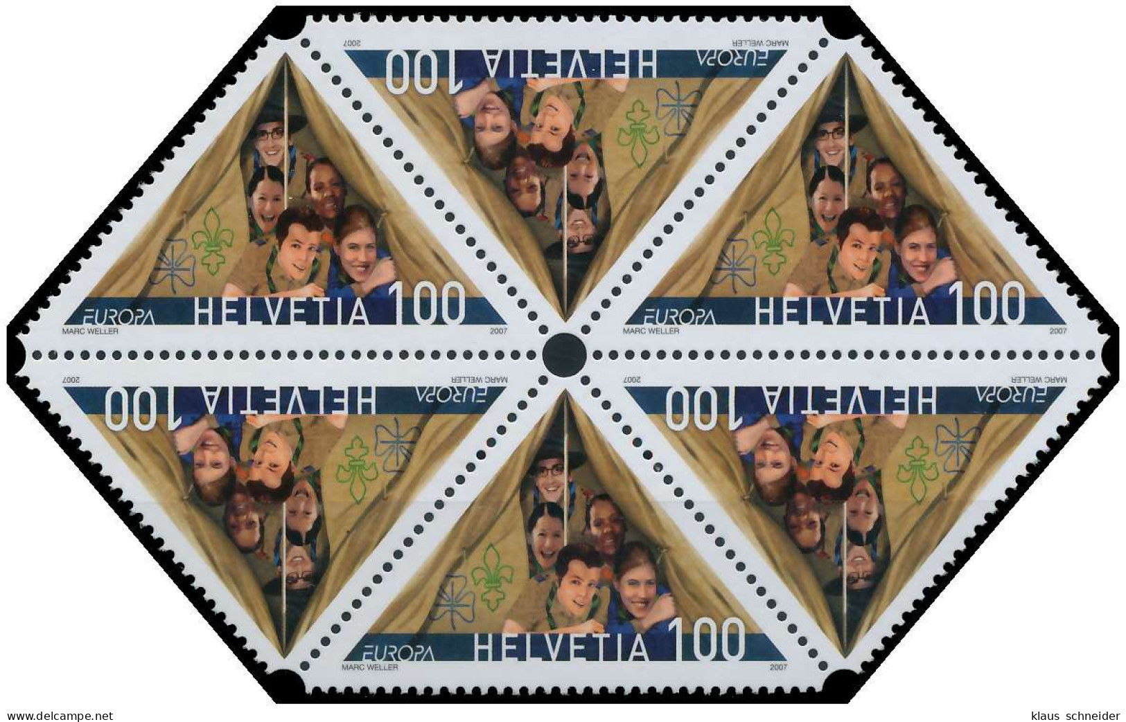 SCHWEIZ 2007 Nr 2011KDf Postfrisch 6er-BLOCK X69173A - Unused Stamps