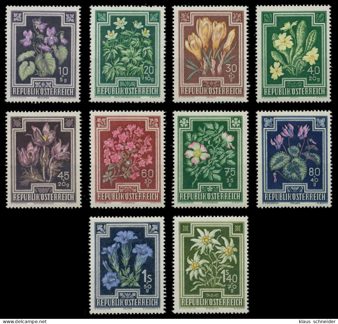 ÖSTERREICH 1948 Nr 868-877 Postfrisch X707816 - Unused Stamps