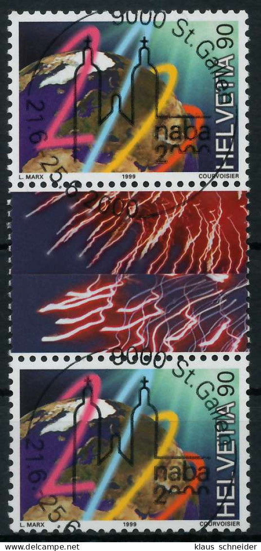 SCHWEIZ 1999 Nr 1706ZS Zentrisch Gestempelt ZW-STEG PAAR X73117E - Used Stamps