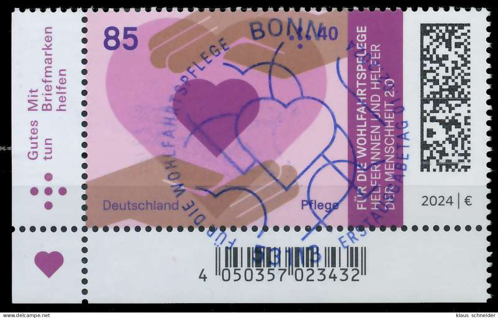 BRD BUND 2024 Nr 3811 ESST Zentrisch Gestempelt ECKE-ULI X7311EE - Used Stamps