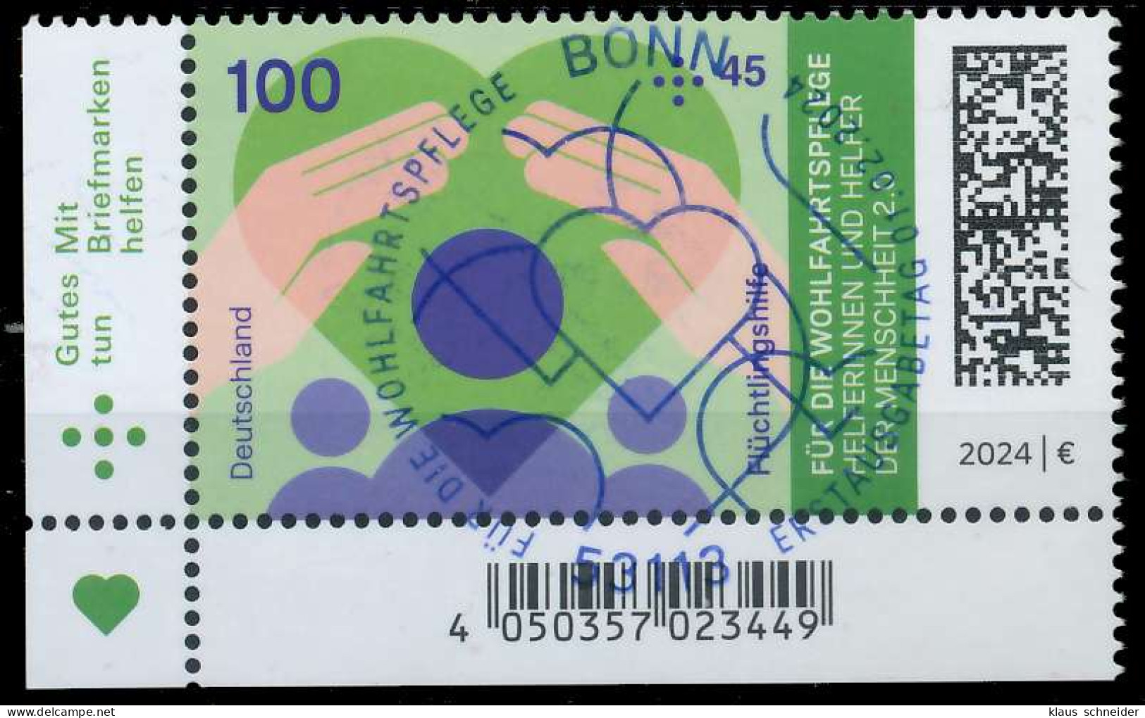 BRD BUND 2024 Nr 3812 ESST Zentrisch Gestempelt ECKE-ULI X7311F6 - Used Stamps