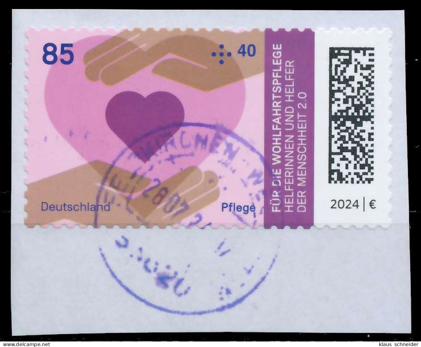 BRD BUND 2024 Nr 3816 Gestempelt Briefstück X73122E - Used Stamps