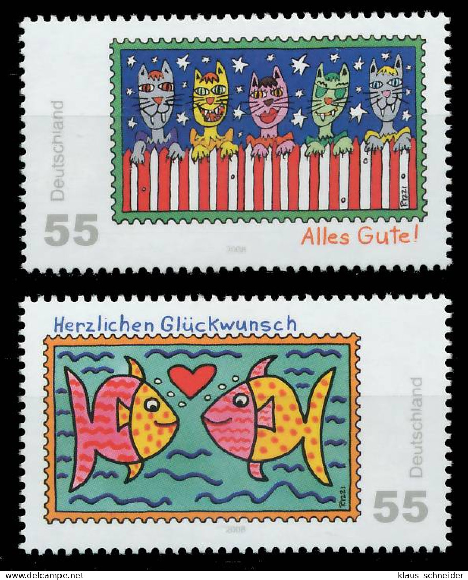 BRD BUND 2008 Nr 2644-2645 Postfrisch S3BFE82 - Unused Stamps