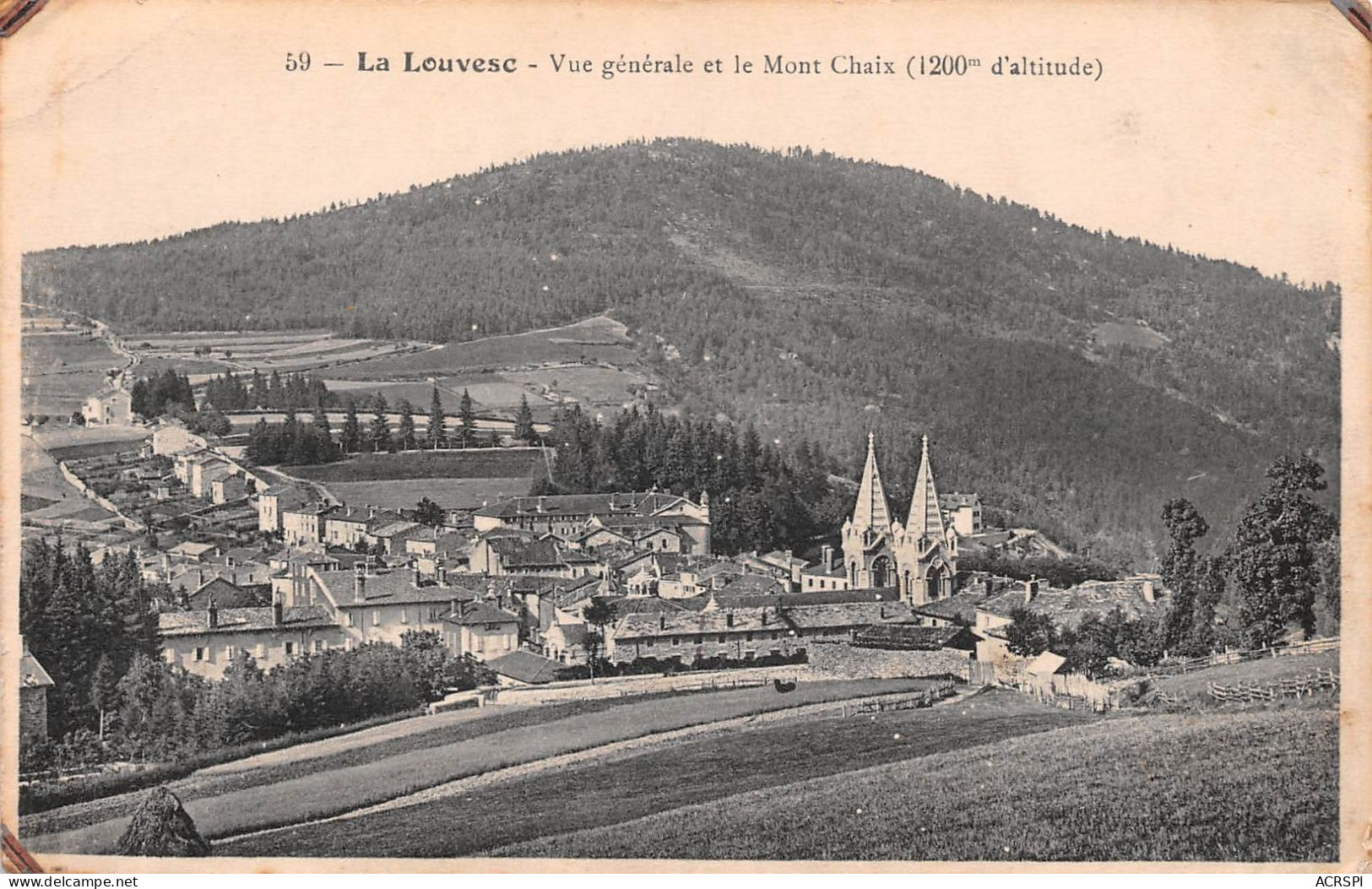 07 LA LOUVESC Vue Générale Et Mont CHAIX (Scan R/V) N° 3 \MS9010 - La Louvesc