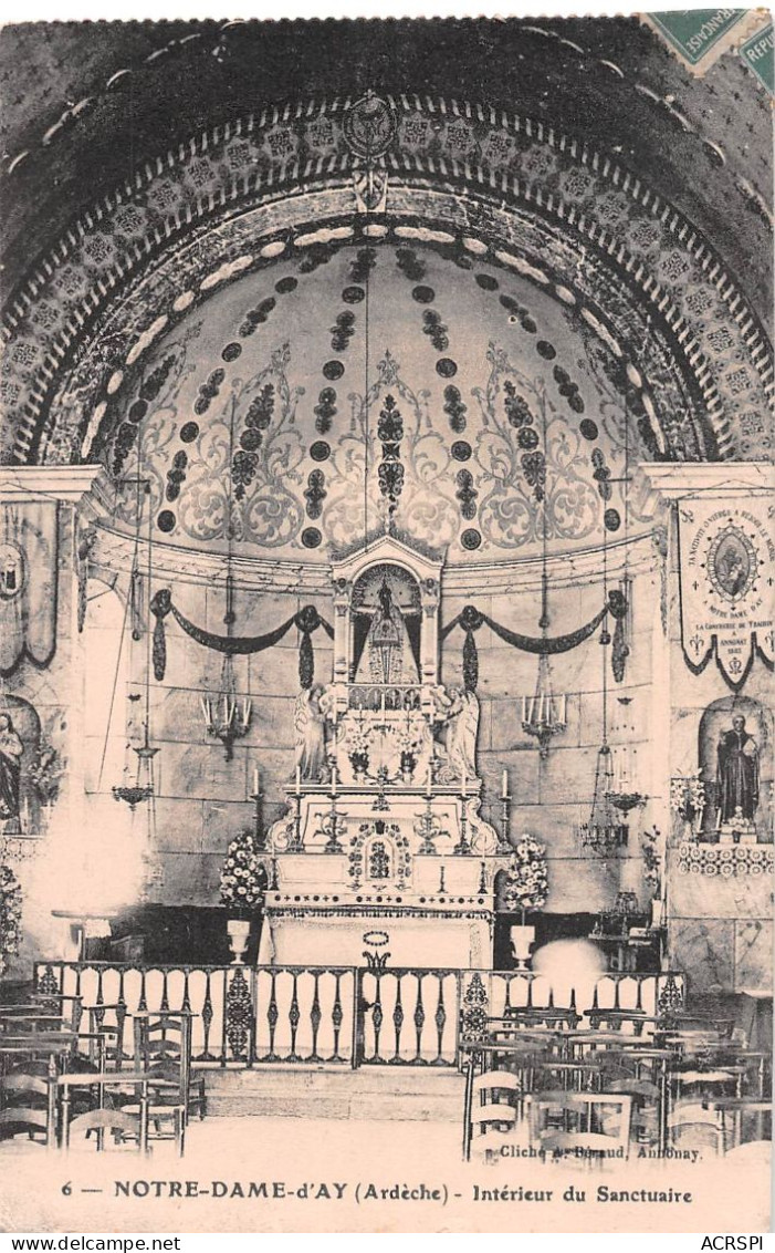 07 Notre Dame D'AY Vierge Noire Intérieur Du Sanctuaire (Scan R/V) N° 62 \MS9009 - Vallon Pont D'Arc