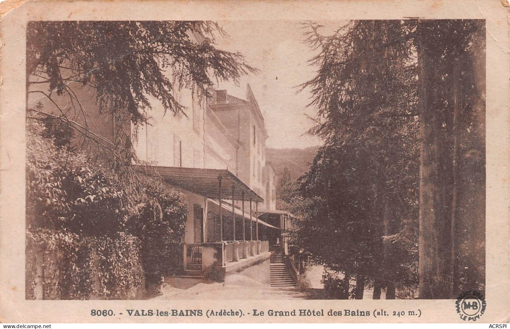 07 VALS-les-BAINS Le Grand Hotel (Scan R/V) N° 1 \MS9009 - Vals Les Bains