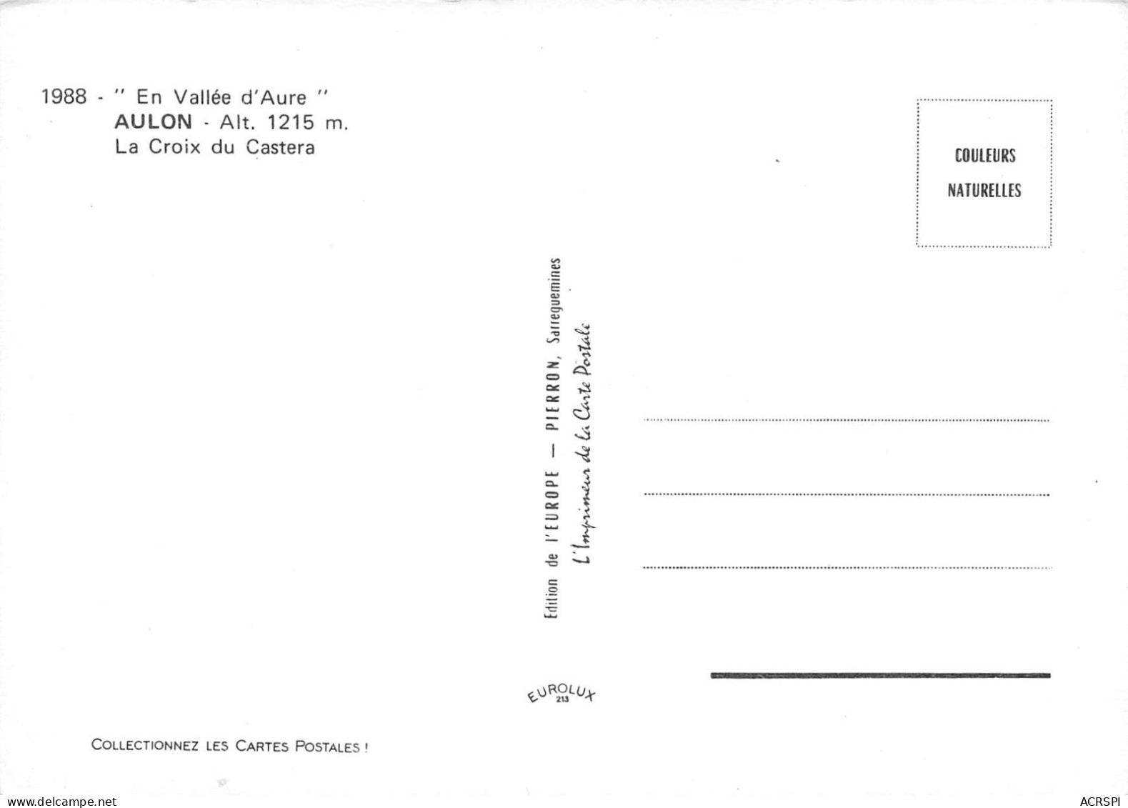 65 AULON La Croix De Castera (Scan R/V) N° 52 \MS9006 - Lannemezan