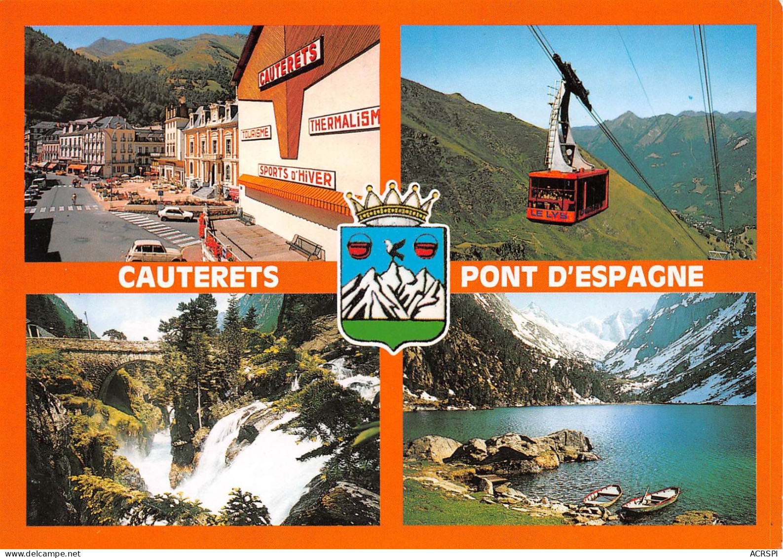 65 CAUTERETS Le Pont D'espagne Et L'hotel Multivue Blason (Scan R/V) N° 6 \MS9005 - Cauterets