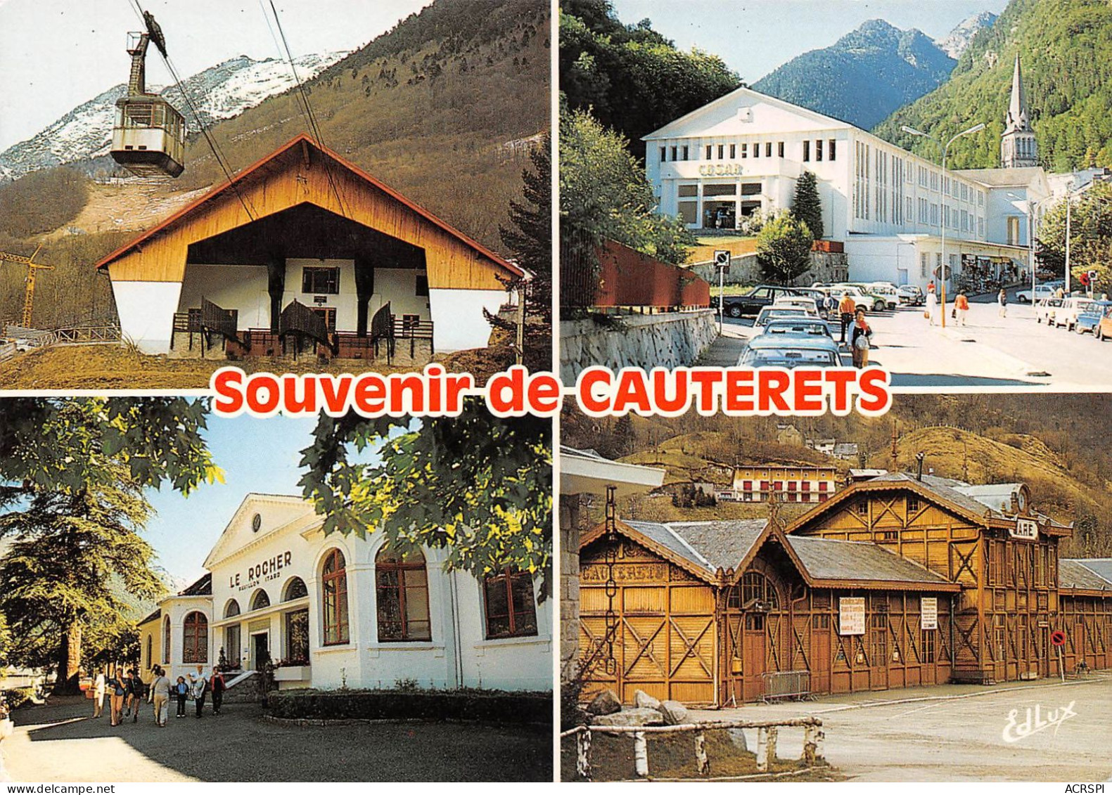 65 CAUTERETS Multivue Gare SNCF Thermes Rocher Téléphérique Multivue (Scan R/V) N° 31 \MS9004 - Cauterets