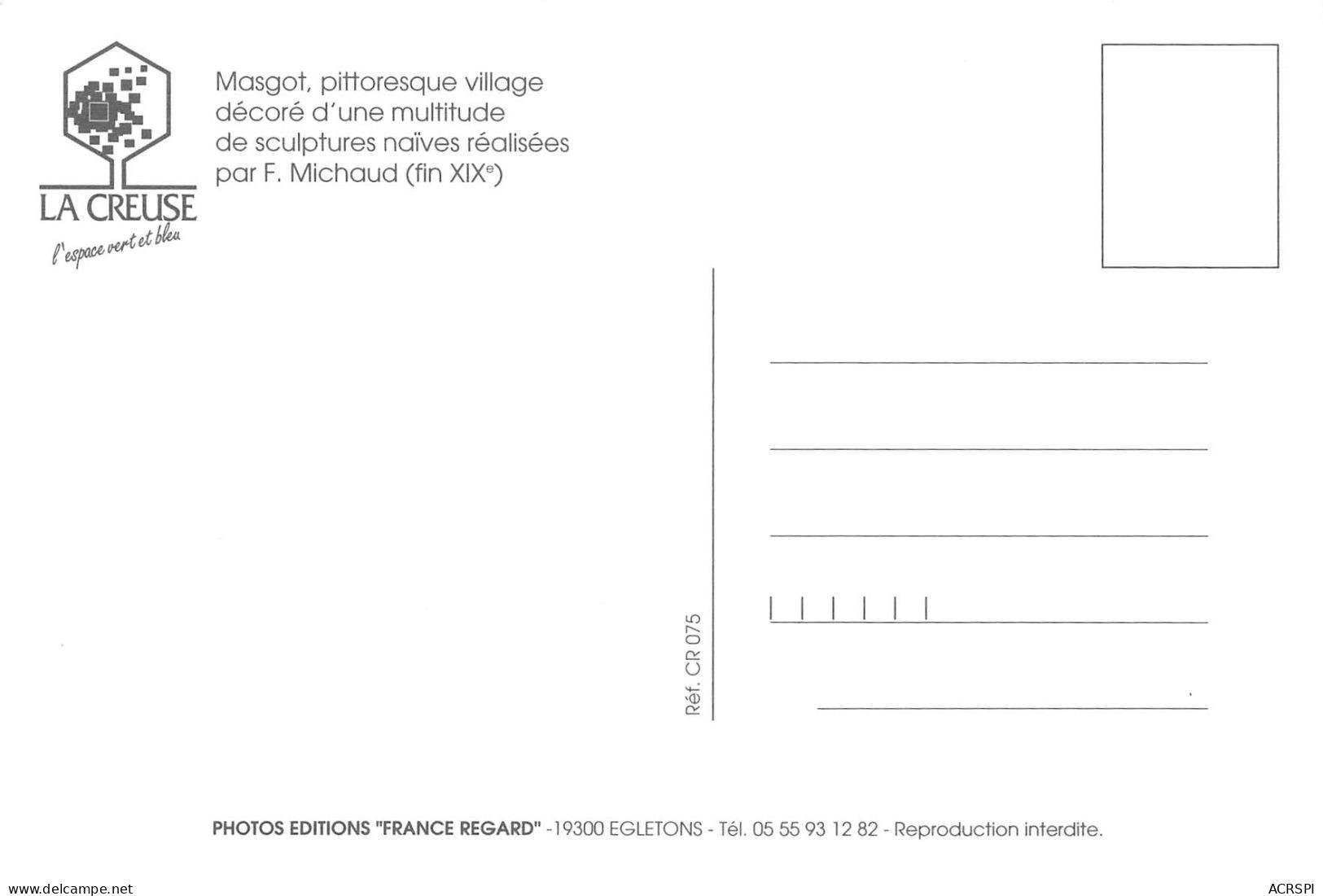 23 MASGOT Village De La Pierre Cp Vierge Non Circulé (Scan R/V) N° 11 \MS9016 - Aubusson