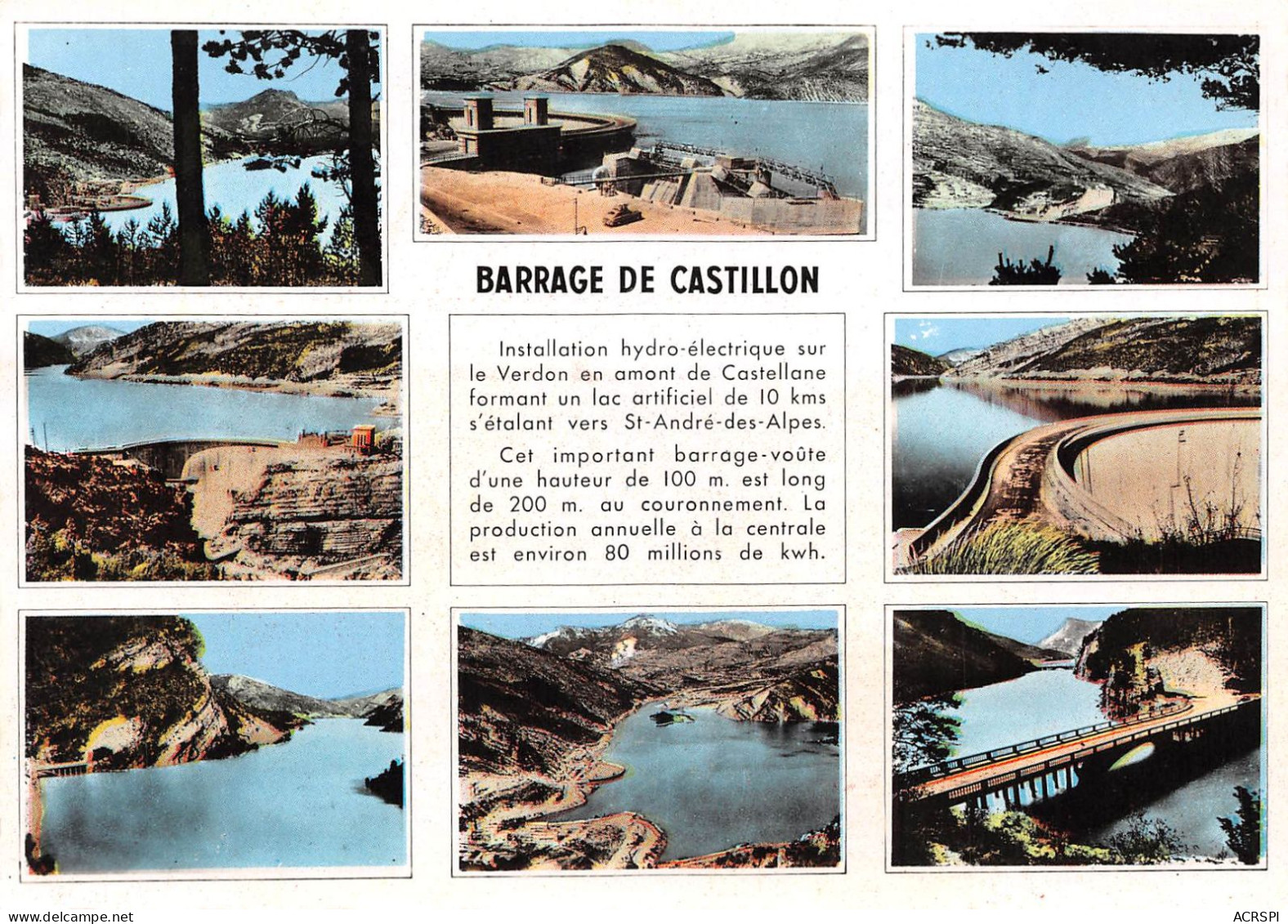04 CASTELLANE Barrage De Castillon (Scan R/V) N° 10 \MS9013 - Castellane