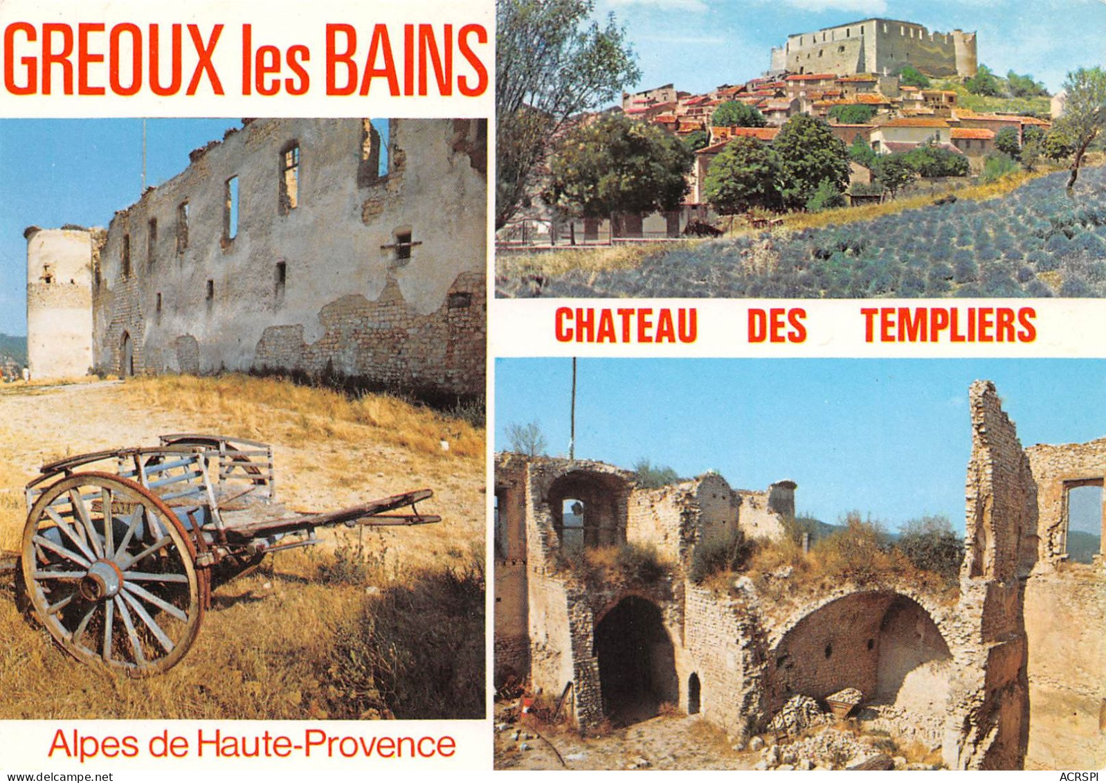 04 GREOUX-LES-BAINS Chateau Des TEMPLIERS (Scan R/V) N° 10 \MS9012 - Gréoux-les-Bains