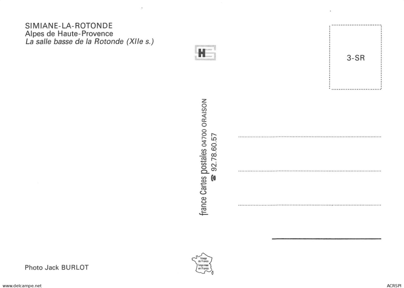 04 SIMIANE-LA-ROTONDE Salle Basse De La Rotonde (Scan R/V) N° 41 \MS9011 - Sonstige & Ohne Zuordnung