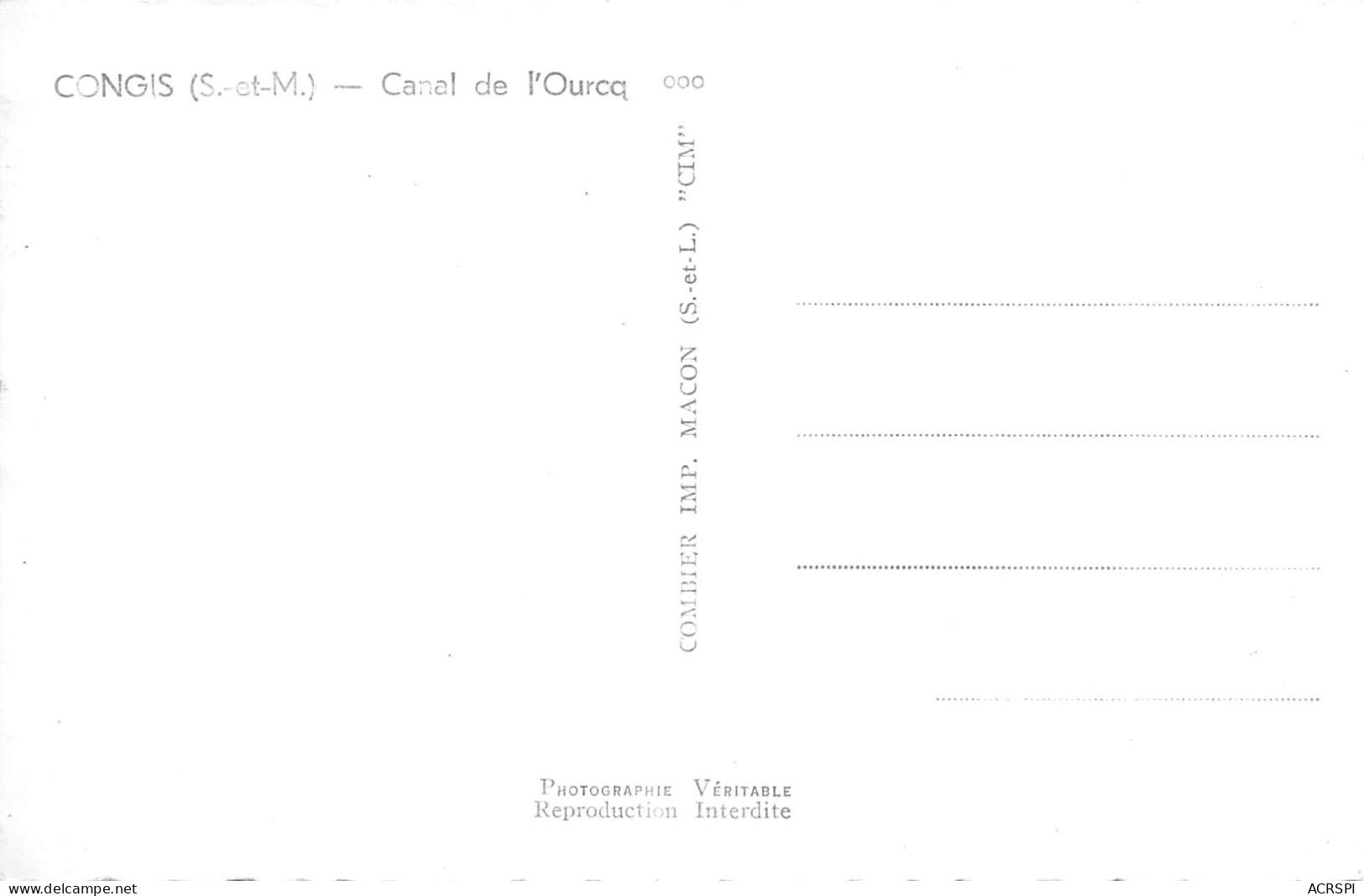 CONGIS Le Canal De L'Ourcq (Scan R/V) N° 42 \MS9020 - Combs La Ville