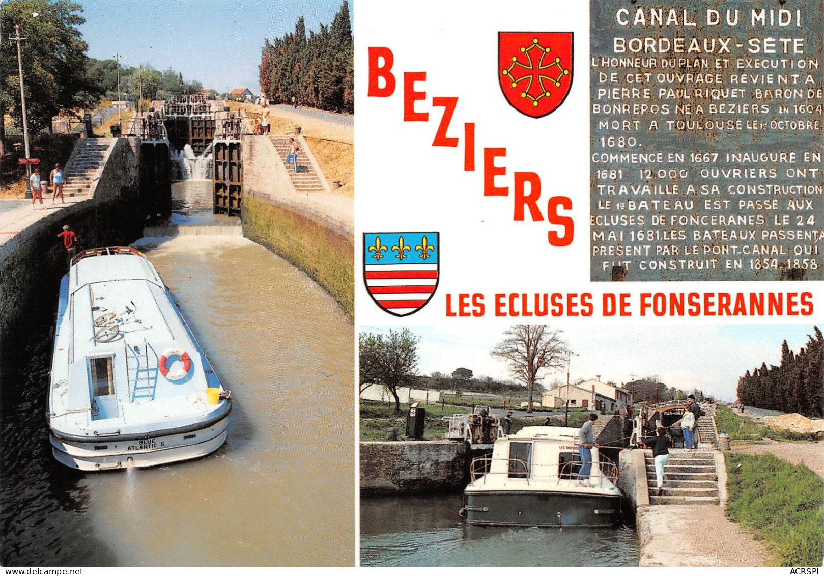 31 BEZIERS écluses De FONSERANNES Le Canal Du MIDI (Scan R/V) N° 27 \MS9036 - Beziers