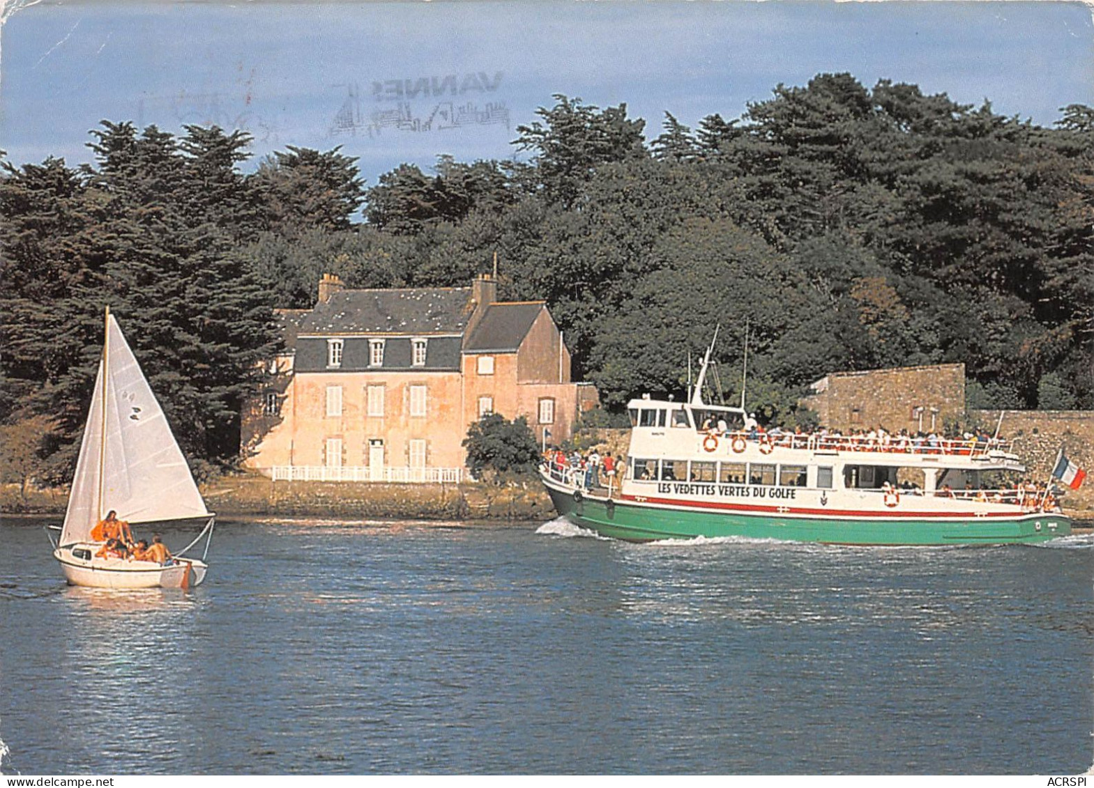 56 Golfe Du Morbihan VANNES Séné Vedette Verte Et Maison Rose (Scan R/V) N° 6 \MS9036 - Vannes