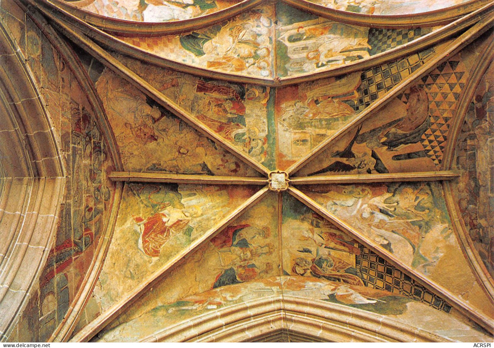 56 KERNASCLEDEN Priziac La Chapelle Fresques De La Voute (Scan R/V) N° 33 \MS9035 - Le Faouet