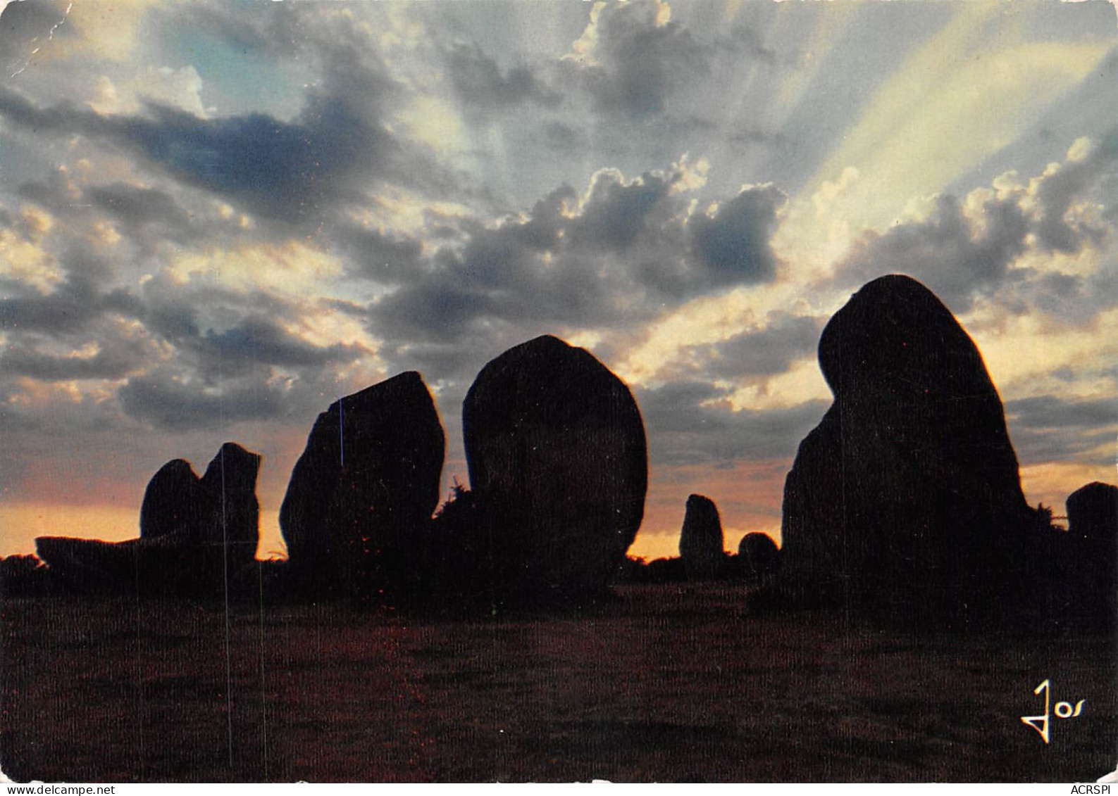 56 CARNAC Alignements De KERMARIO Au Crépuscule (Scan R/V) N° 7 \MS9032 - Carnac