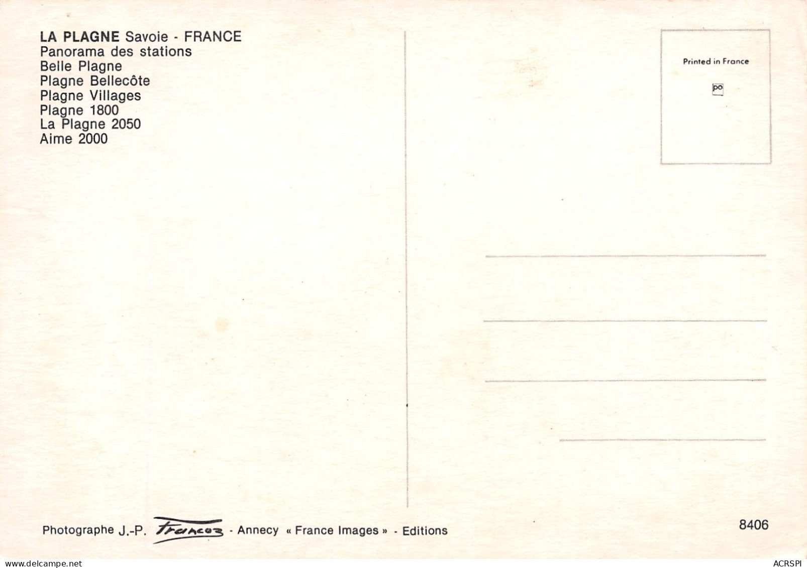73 LA PLAGNE Et Ses Stations (Scan R/V) N° 37 \MS9048 - Bourg Saint Maurice