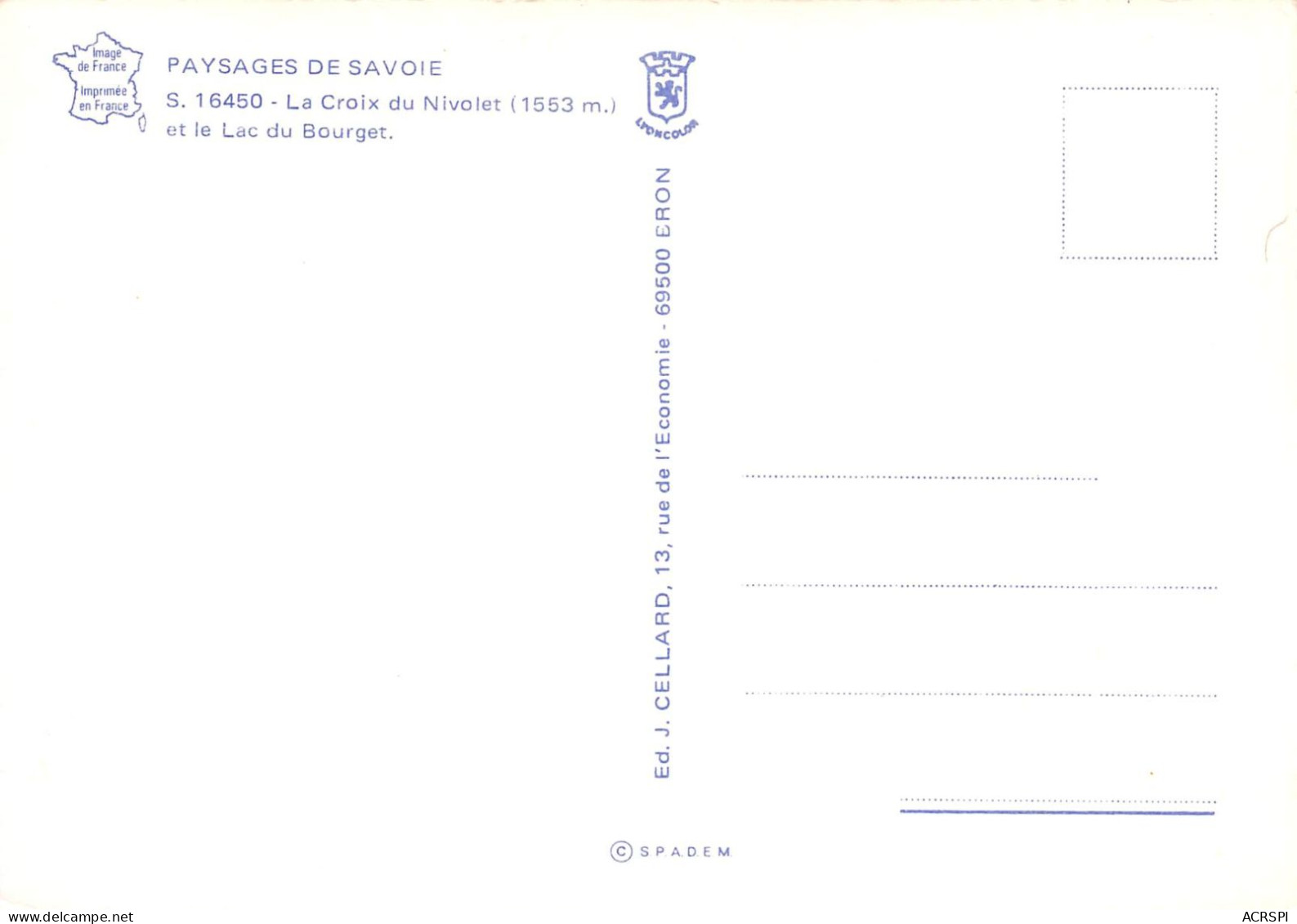 73 La Croix Du Nivolet Vue Aérienne (Scan R/V) N° 24 \MS9044 - Chambery