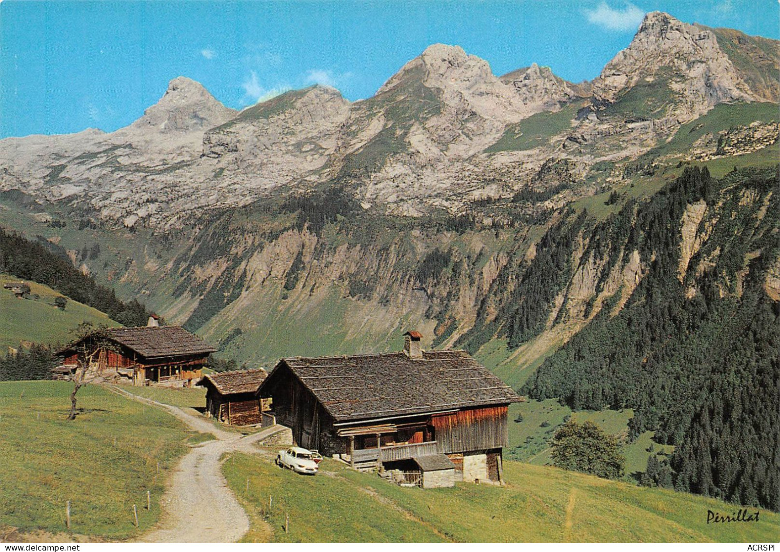 74 LE GRAND BORNAND Chalet Savoyard Chaine Des Aravis Pointe Percée (Scan R/V) N° 37 \MS9043 - Megève