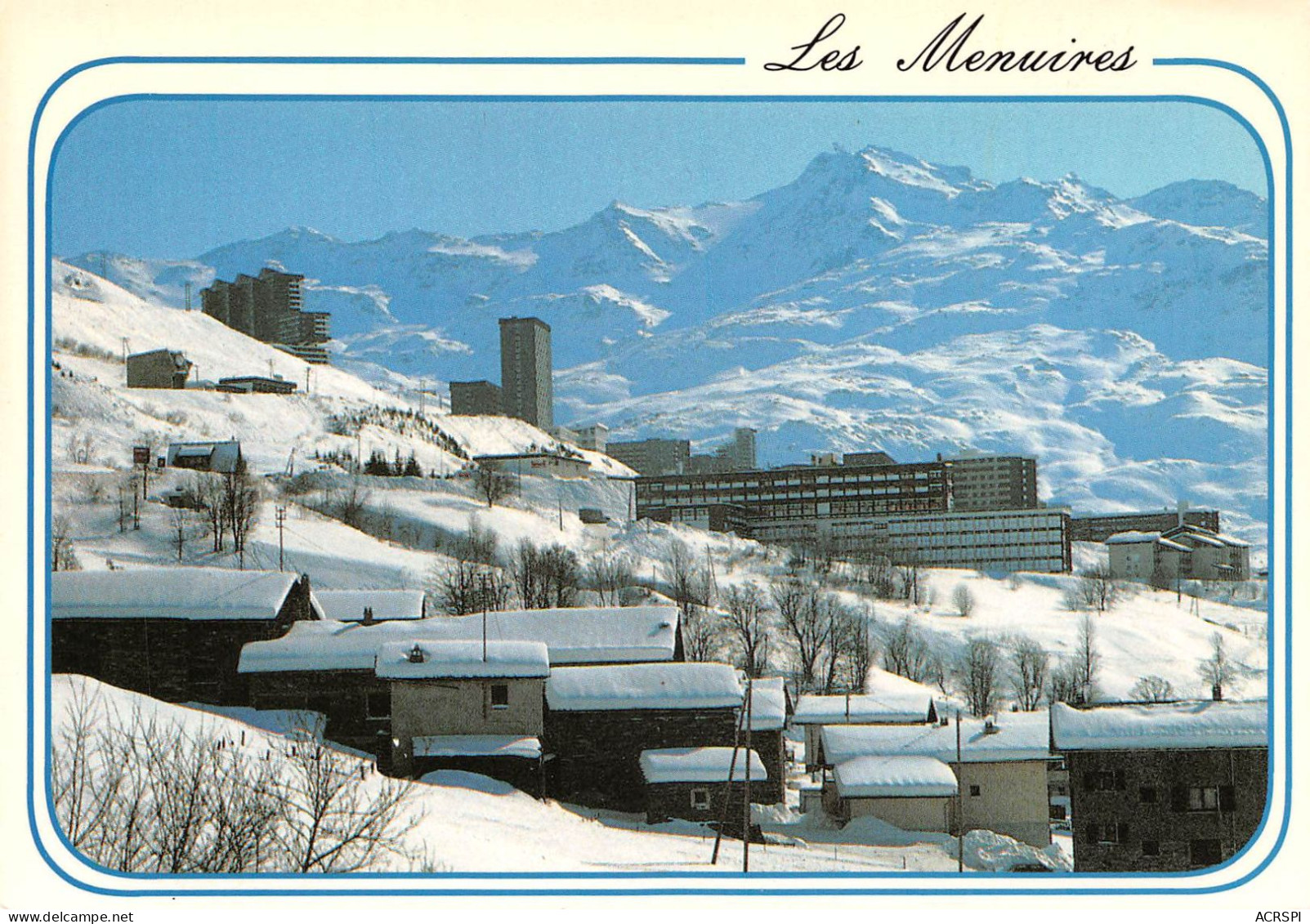 73 LES MENUIRES Station Des 3 Vallées Vue Générale Et Cime De Caron(Scan R/V) N° 44 \MS9039 - Brides Les Bains