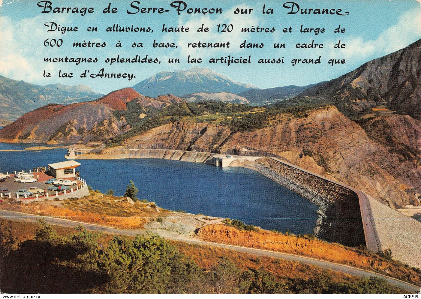 05 Serre-Ponçon Le Lac Et Le Barrage Digue En Alluvions Vu Du Belvédère Sur La Durance (Scan R/V) N° 33 \MS9053 - Embrun