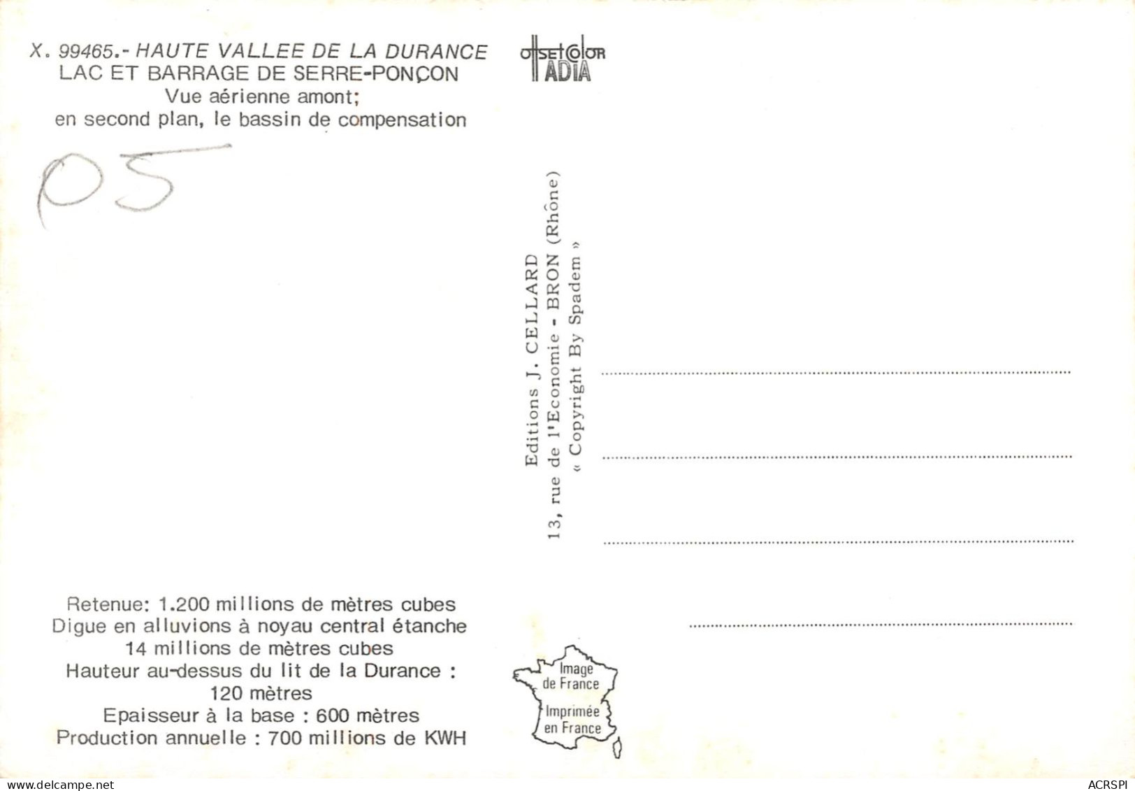 05 Serre-Ponçon Lac Et Barrage Vue Aérienne Du Bassin De Compensation (Scan R/V) N° 22 \MS9053 - Embrun