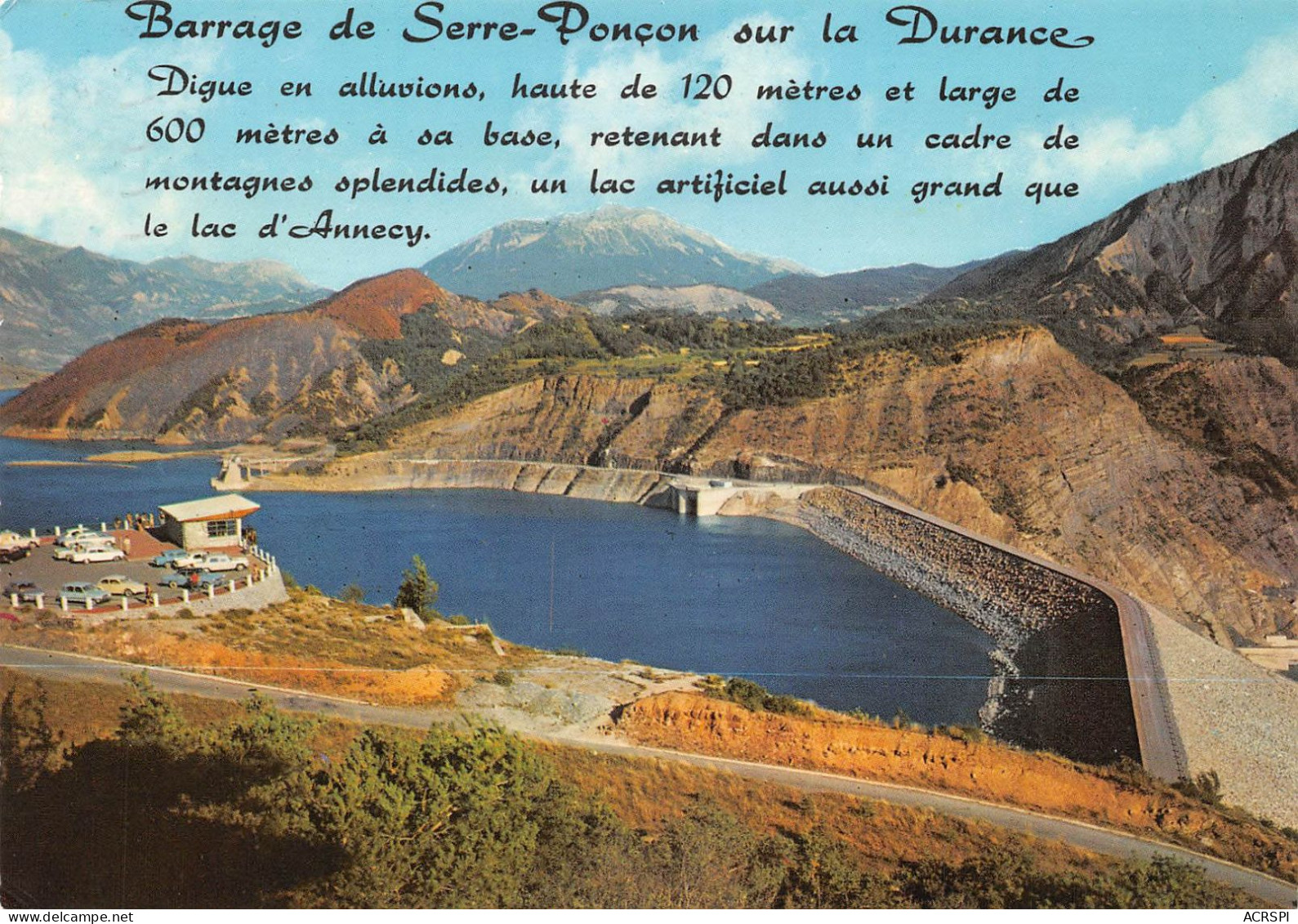 05 Serre-Ponçon Le Lac Et Le Barrage Sur La Durance Digue En Alluvions Vu Du Belvédère (Scan R/V) N° 32 \MS9053 - Embrun