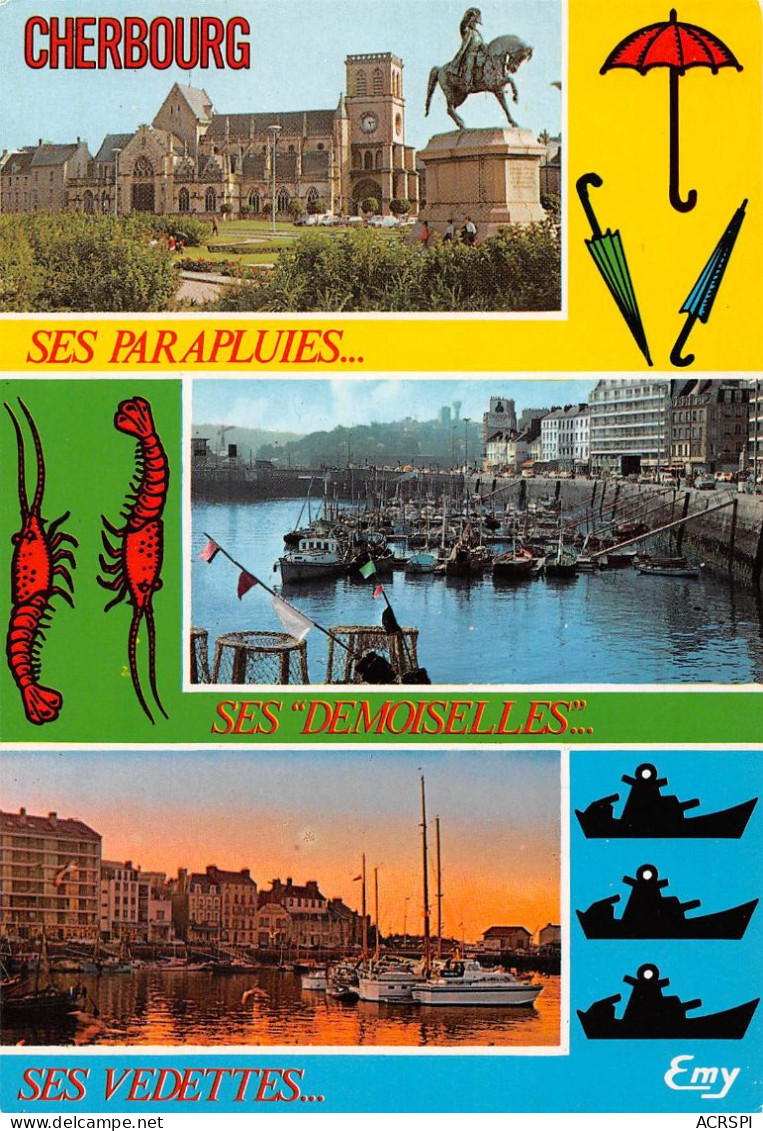 50 CHERBOURG Parapluies Demoiselles Et Vedettes (Scan R/V) N° 13 \MS9052 - Cherbourg