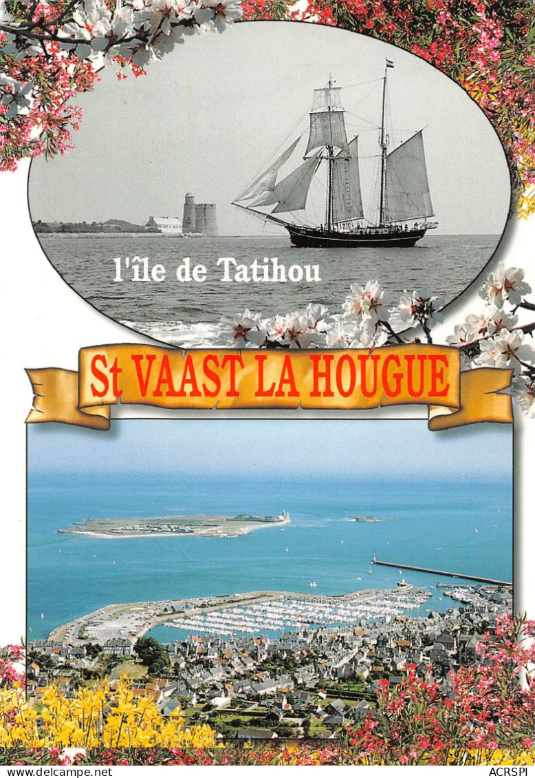 50 SAINT-VAAST-LA-HOUGUE île De TATIHOU Et Vue Aérienne (Scan R/V) N° 38 \MS9051 - Saint Vaast La Hougue