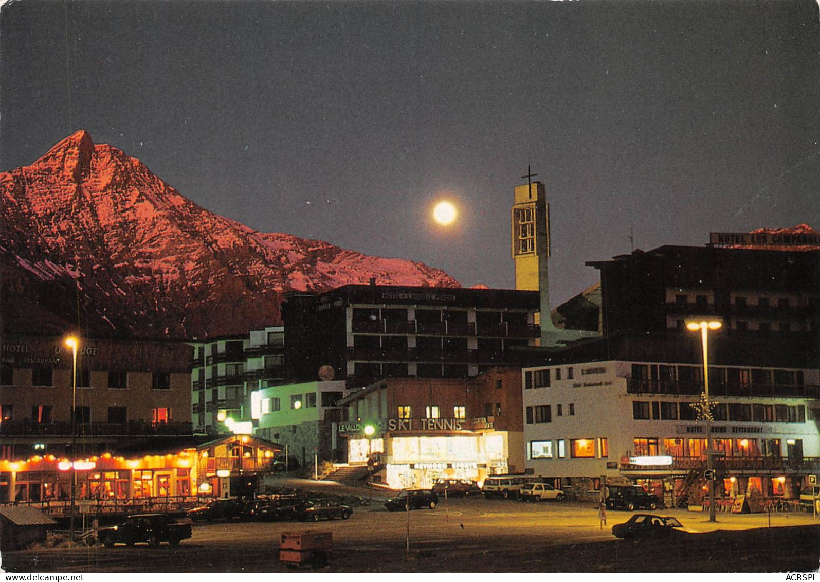 73 TIGNES L'église Au Clair De Lune (Scan R/V) N° 6 \MS9051 - Val D'Isere