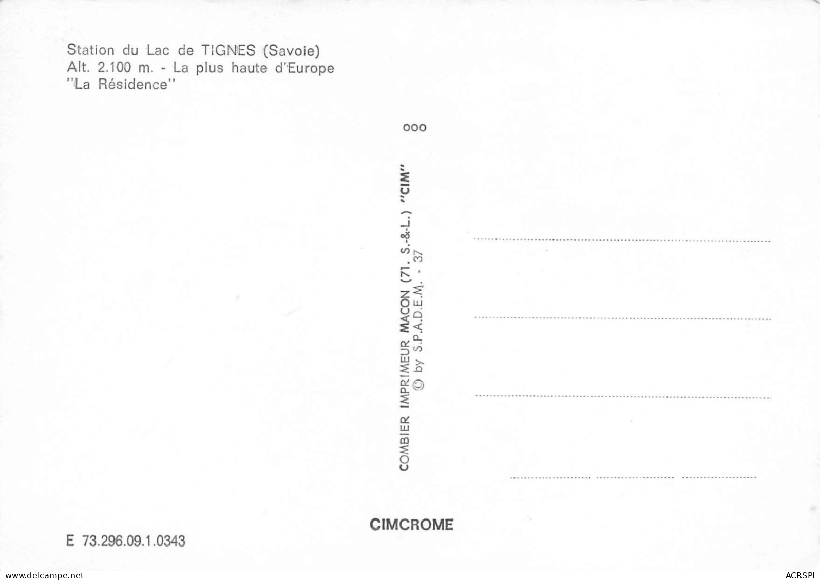 73 TIGNES La Résidence (Scan R/V) N° 2 \MS9051 - Val D'Isere