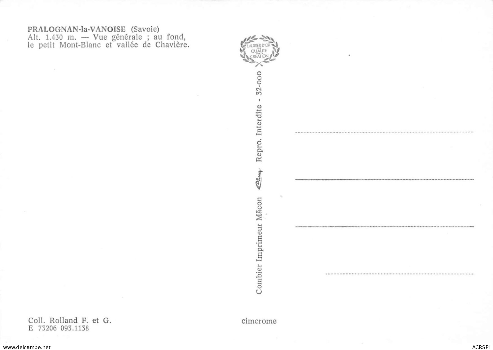 73 PRALOGNAN-LA-VANOISE Vue Générale (Scan R/V) N° 21 \MS9050 - Pralognan-la-Vanoise