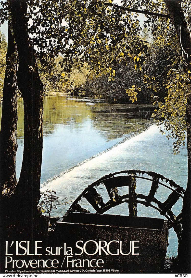 84 L'Isle-sur-la-Sorgue Roue à Aubes Ancienne (Scan R/V) N° 20 \MS9077 - L'Isle Sur Sorgue