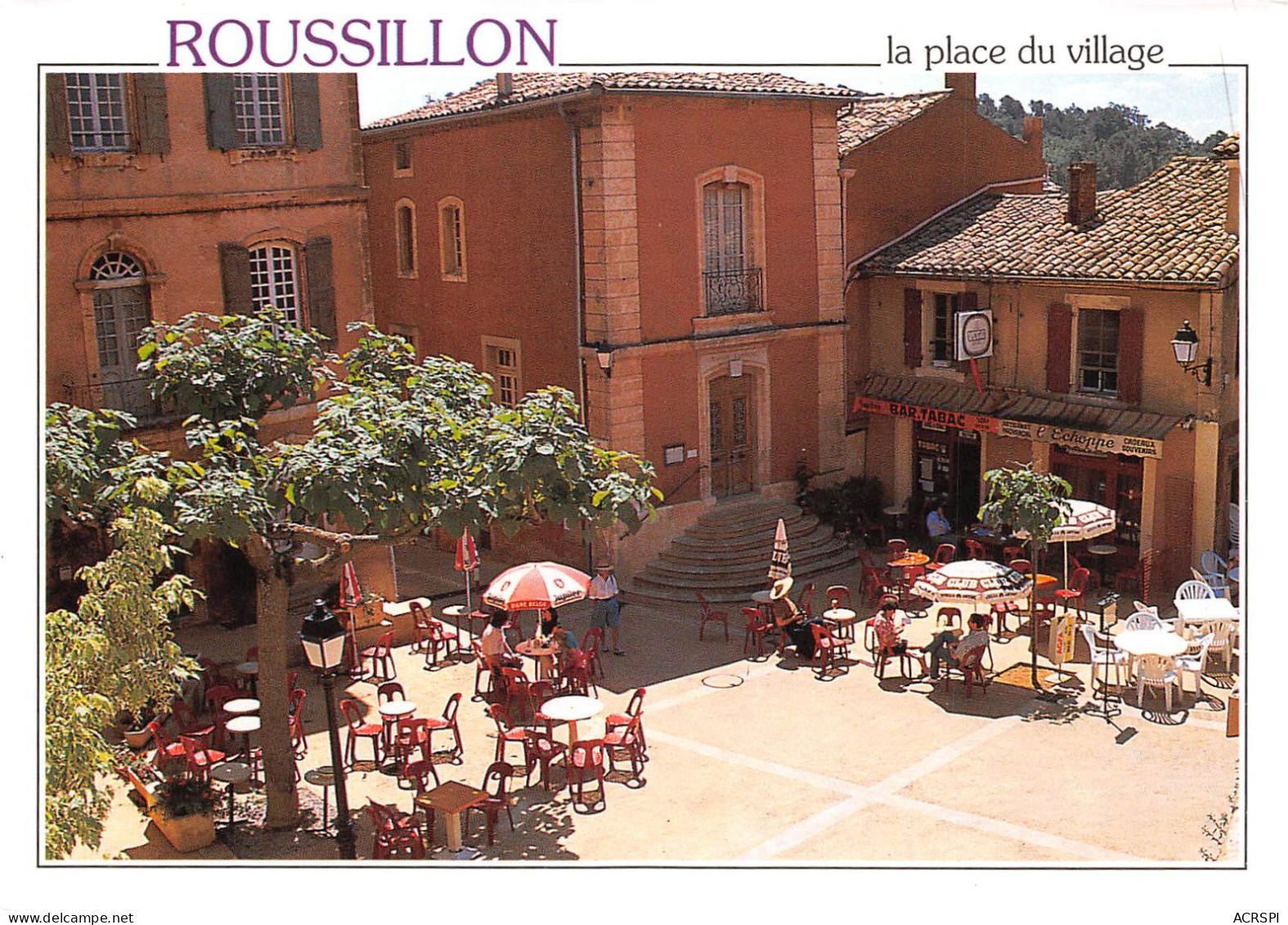 84 ROUSSILLON La Place Du Village (Scan R/V) N° 2 \MS9077 - Apt